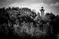 Long Island Head Lighthouse in Massachusetts -BW